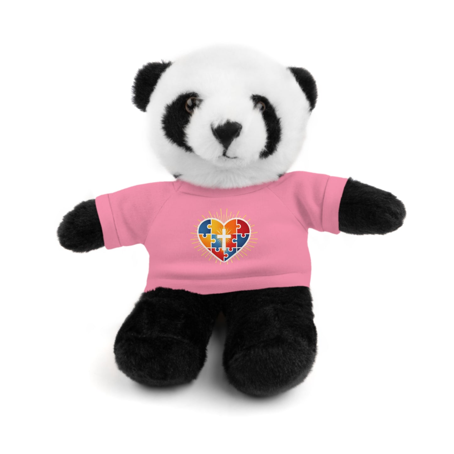 "Autism Puzzle Heart" — Teddy Plush Bear with Tee