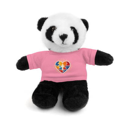 "Autism Puzzle Heart" — Teddy Plush Bear with Tee
