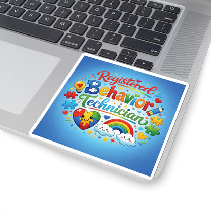 "Registered Behavior Technician" — Colorful Kiss-Cut Sticker