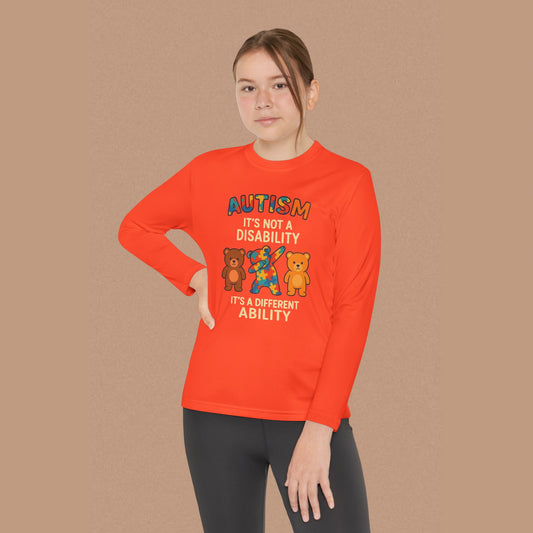 "Autism It's Not A Disability, It's A Different Ability" — Autism Awareness Youth Long Sleeve