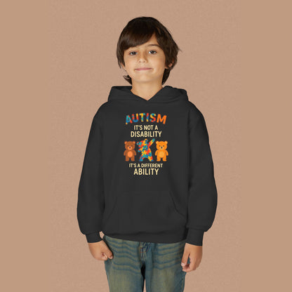 "Autism It's Not A Disability, It's A Different Ability" — Autism Awareness Youth Hoodie