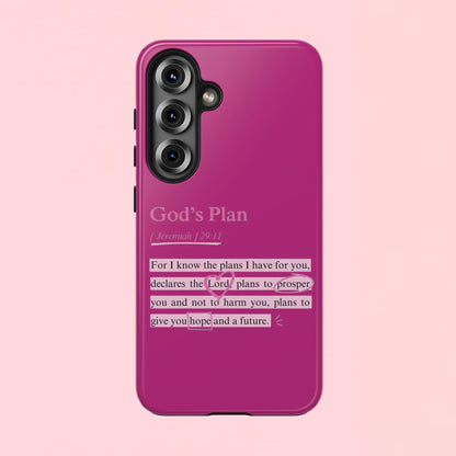 "God’s Plan Jeremiah 29:11" — Inspirational Tough Phone Case