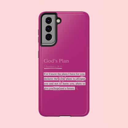 "God’s Plan Jeremiah 29:11" — Inspirational Tough Phone Case
