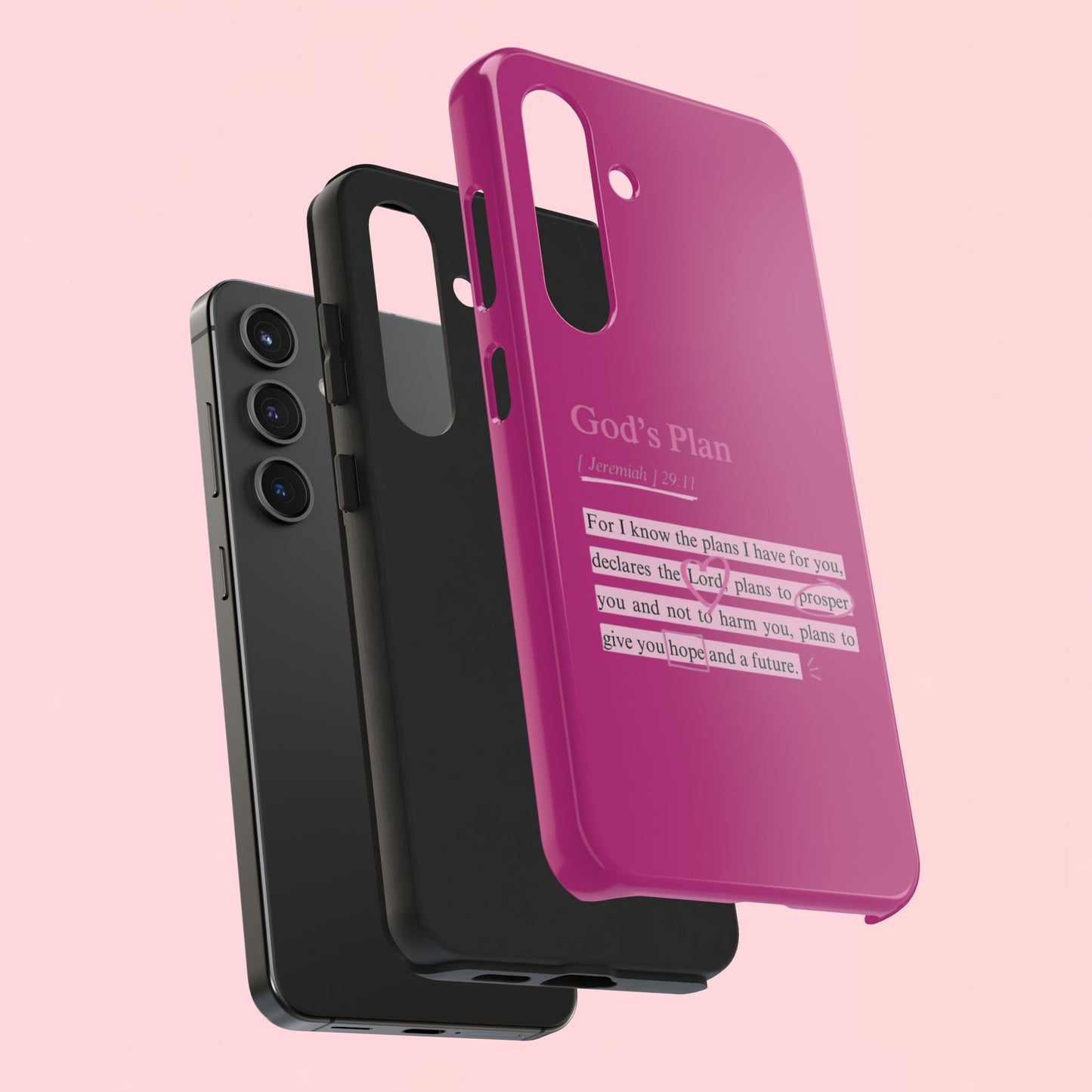 "God’s Plan Jeremiah 29:11" — Inspirational Tough Phone Case