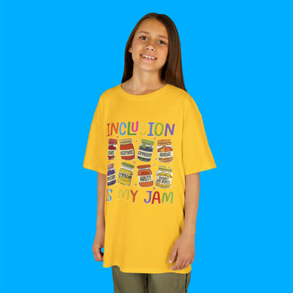 "Inclusion Is My Jam" — Rainbow Graphic Kids Tee