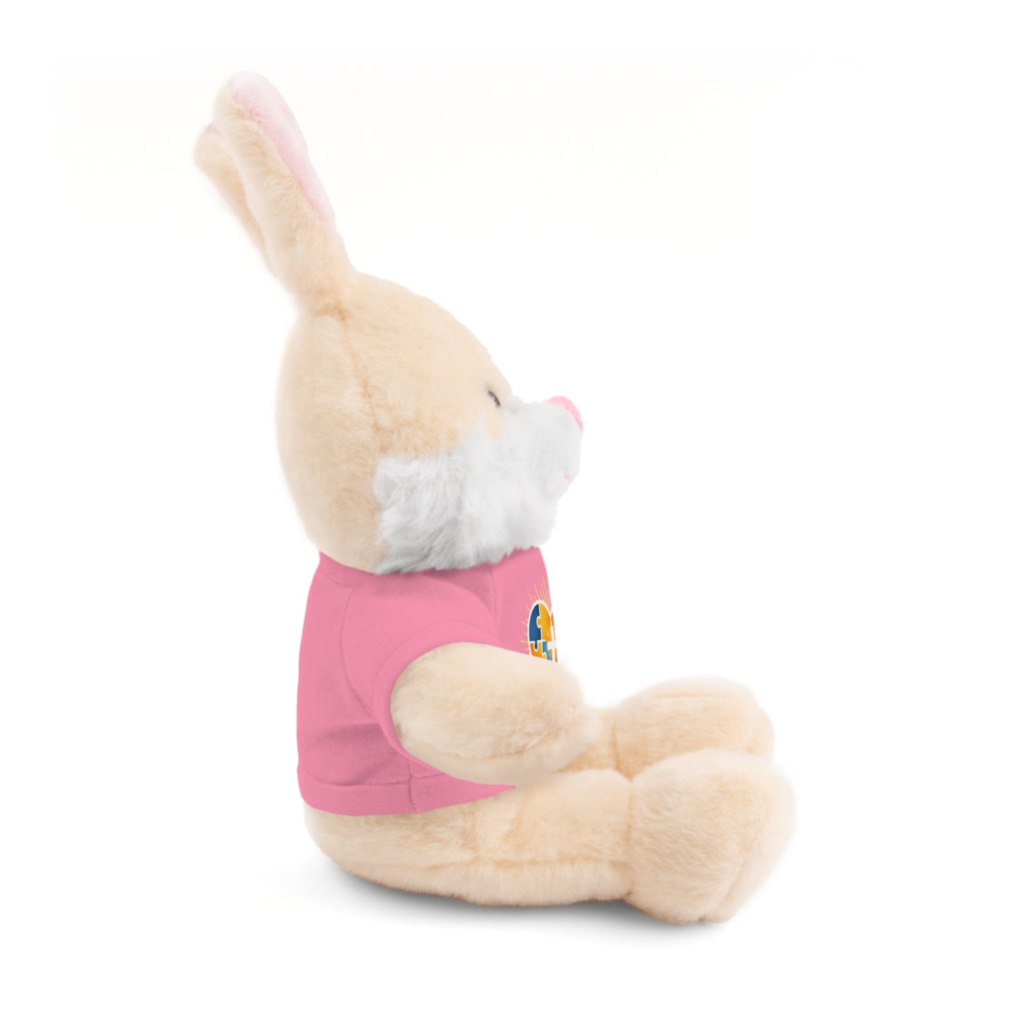 "Autism Puzzle Heart" — Teddy Plush Bear with Tee
