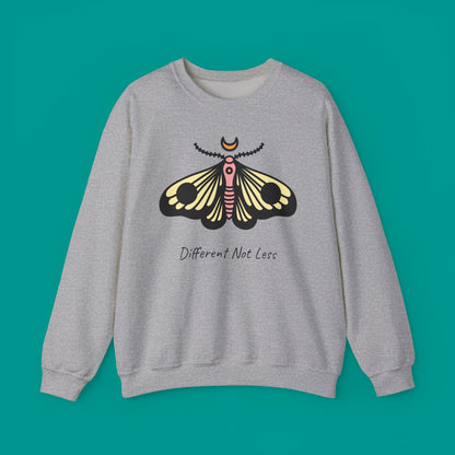 "Different Not Less" — Inspirational Graphic Sweatshirt
