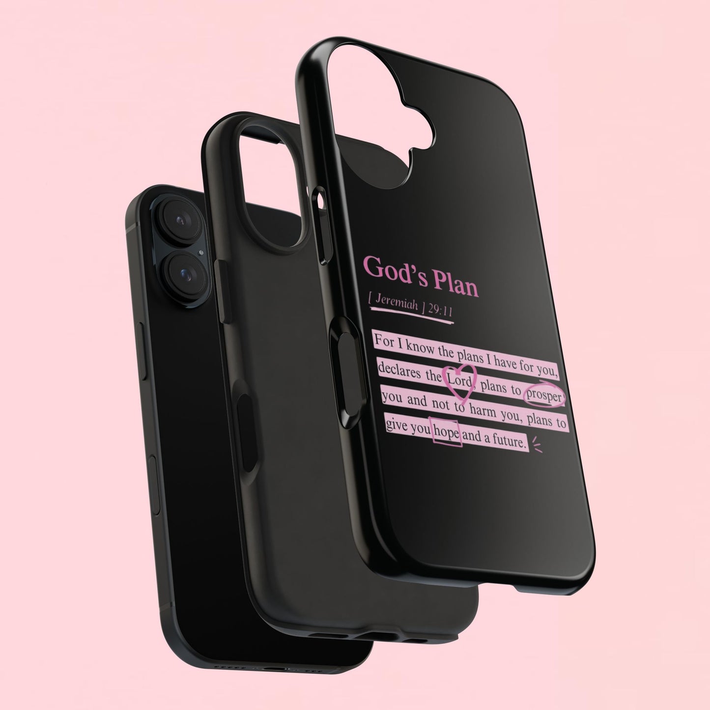 "God’s Plan Jeremiah 29:11" — Inspirational Tough Phone Case