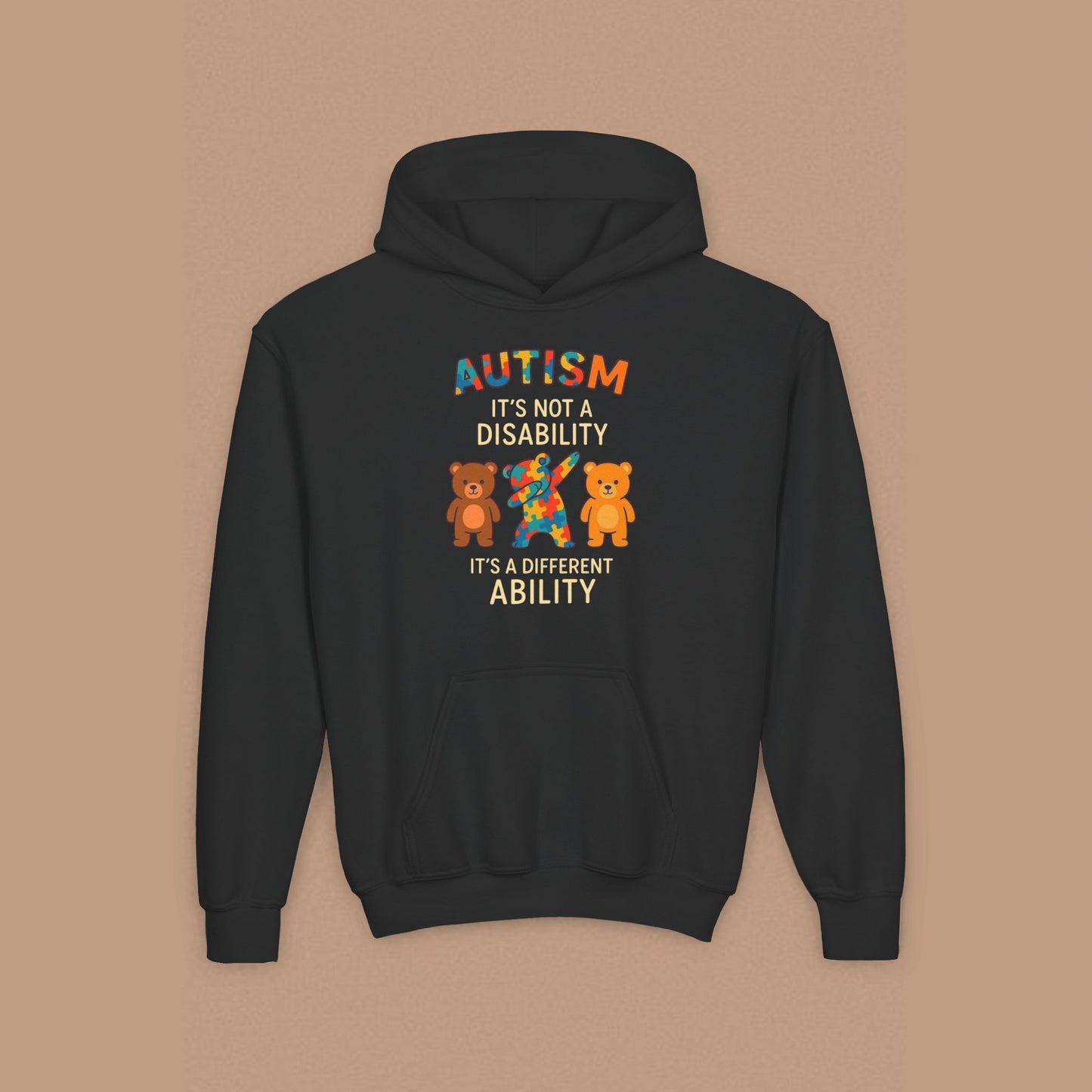 "Autism It's Not A Disability, It's A Different Ability" — Autism Awareness Youth Hoodie