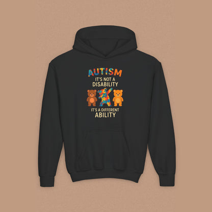 "Autism It's Not A Disability, It's A Different Ability" — Autism Awareness Youth Hoodie