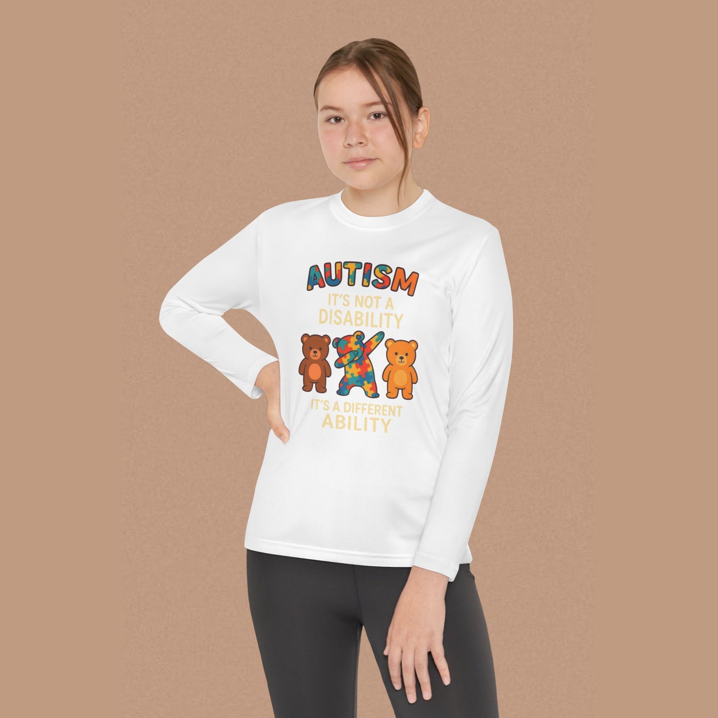"Autism It's Not A Disability, It's A Different Ability" — Autism Awareness Youth Long Sleeve
