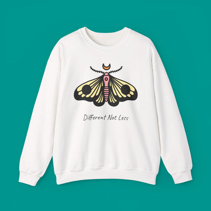 "Different Not Less" — Inspirational Graphic Sweatshirt