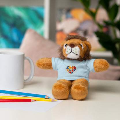 "Autism Puzzle Heart" — Teddy Plush Bear with Tee