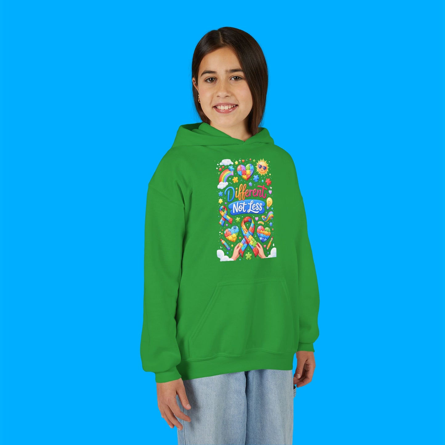 "Different Not Less" — Autism Awareness Youth Hoodie