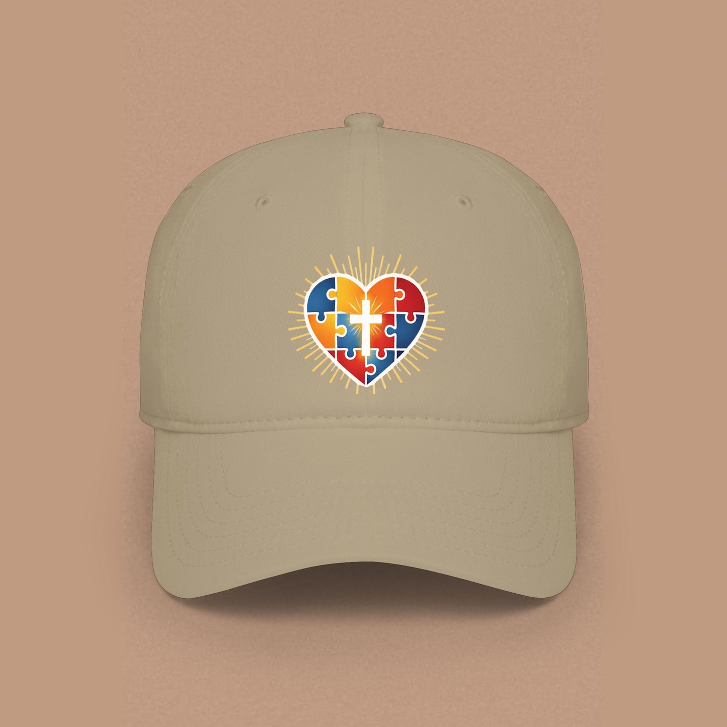 "Autism Puzzle Heart" — Low Profile Hat