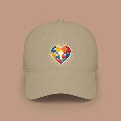 "Autism Puzzle Heart" — Low Profile Hat