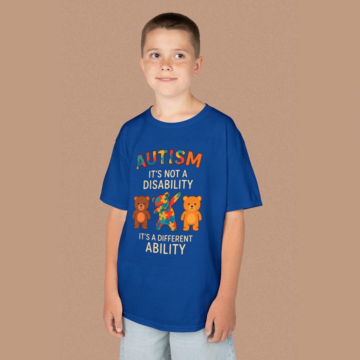 "Autism It's Not A Disability, It's A Different Ability" — Autism Awareness Kids T-Shirt