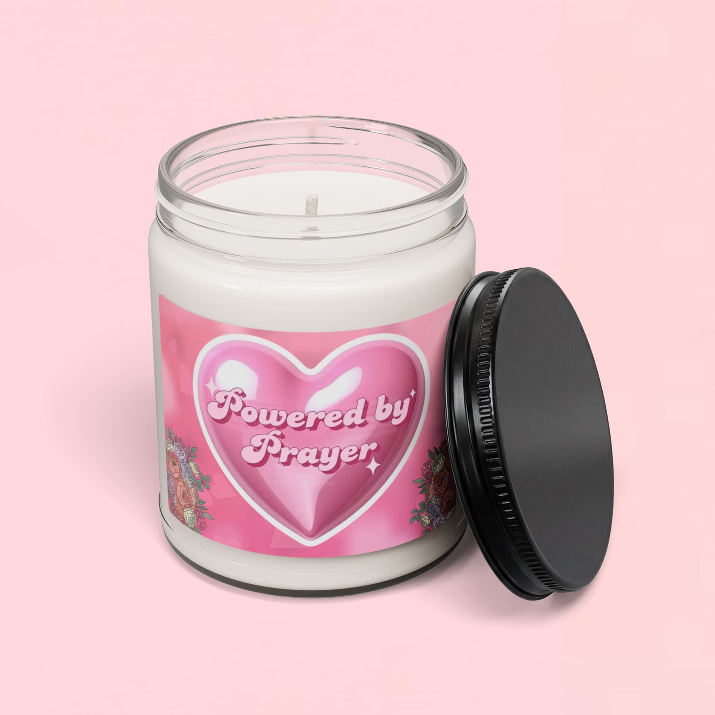 "Powered by Prayer" — Inspirational 9oz Scented Soy Candle