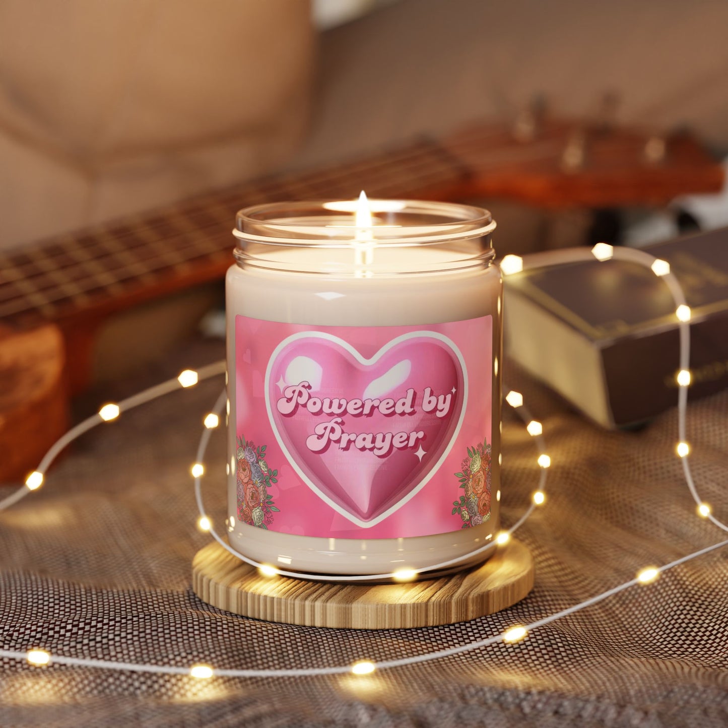 "Powered by Prayer" — Inspirational 9oz Scented Soy Candle