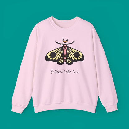 "Different Not Less" — Inspirational Graphic Sweatshirt