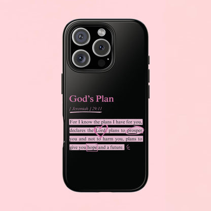 "God’s Plan Jeremiah 29:11" — Inspirational Tough Phone Case