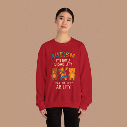 "Autism It's Not A Disability, It's A Different Ability" — Autism Awareness Sweatshirt