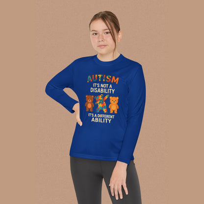 "Autism It's Not A Disability, It's A Different Ability" — Autism Awareness Youth Long Sleeve