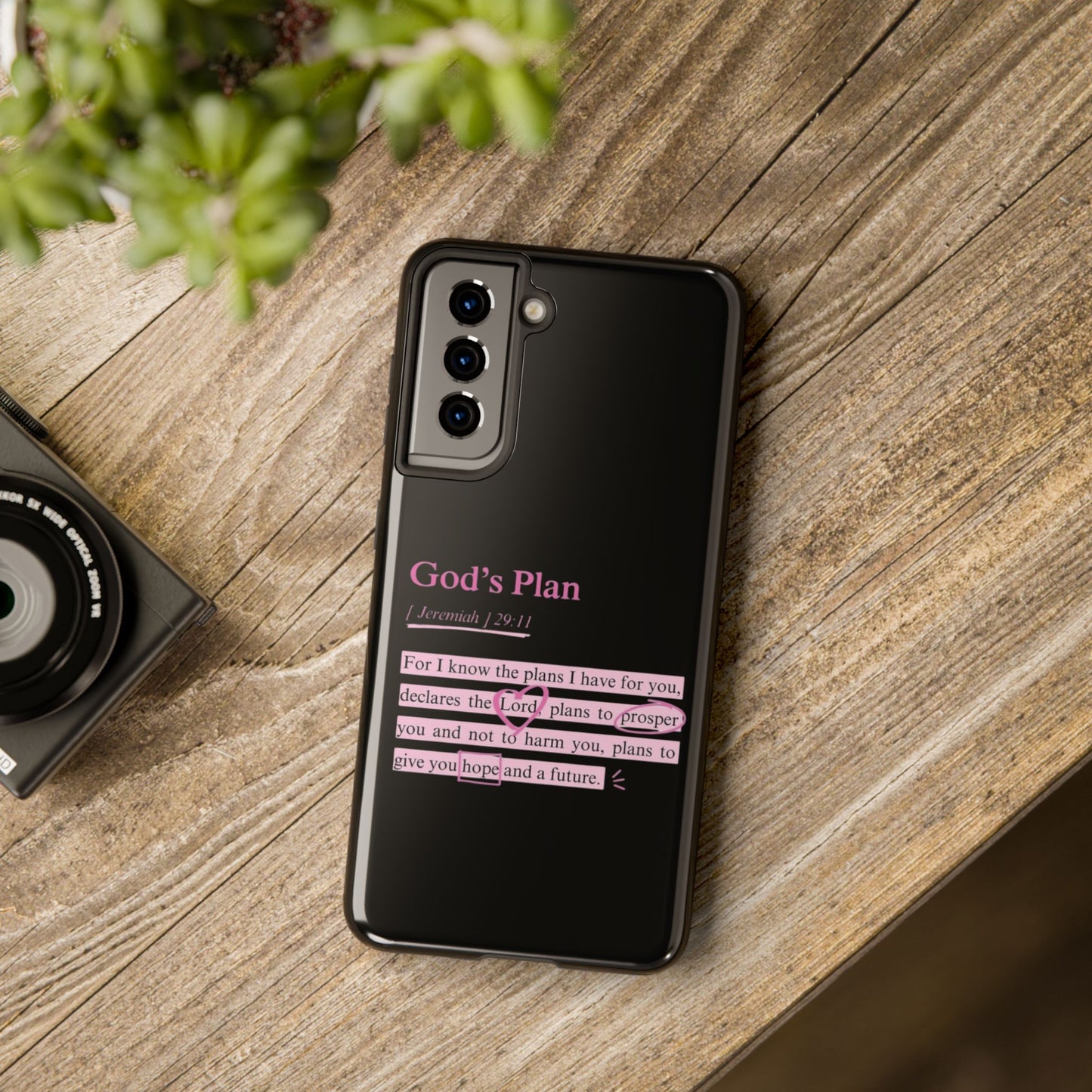 "God’s Plan Jeremiah 29:11" — Inspirational Tough Phone Case