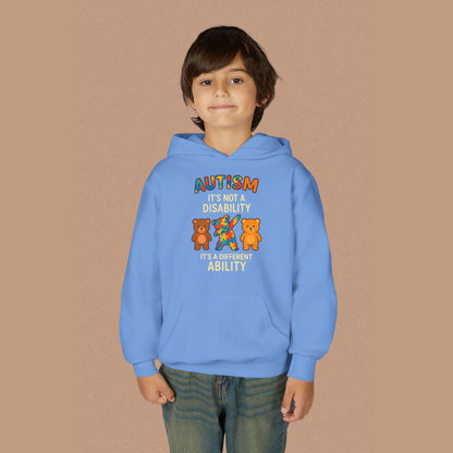 "Autism It's Not A Disability, It's A Different Ability" — Autism Awareness Youth Hoodie