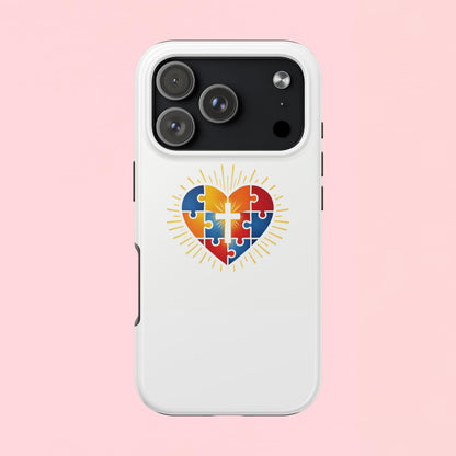 "Autism Puzzle Heart" — Tough Phone Case