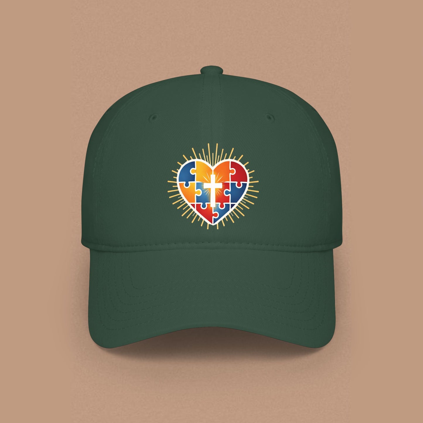 "Autism Puzzle Heart" — Low Profile Hat