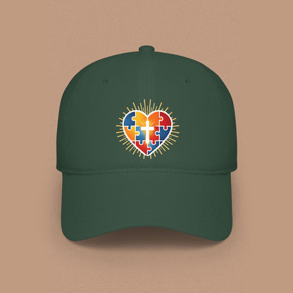 "Autism Puzzle Heart" — Low Profile Hat