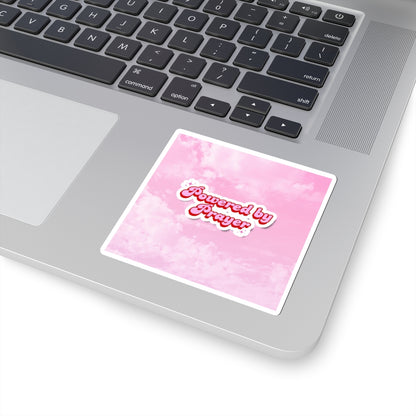 "Powered by Prayer" — Inspirational Kiss-Cut Sticker