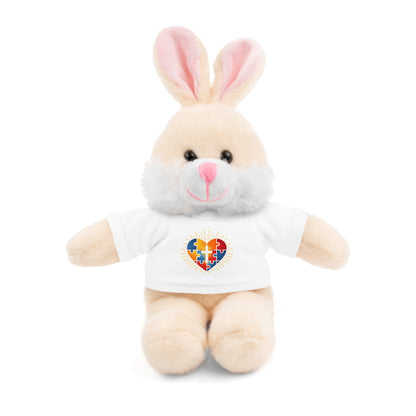"Autism Puzzle Heart" — Teddy Plush Bear with Tee