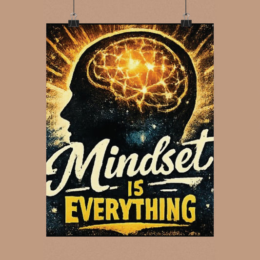 "Mindset Is Everything" Matte Poster — Motivational Wall Art for Office & Home