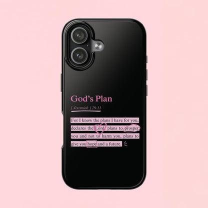 "God’s Plan Jeremiah 29:11" — Inspirational Tough Phone Case