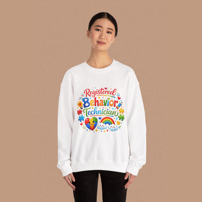 "Registered Behavior Technician" — Colorful Graphic Sweatshirt
