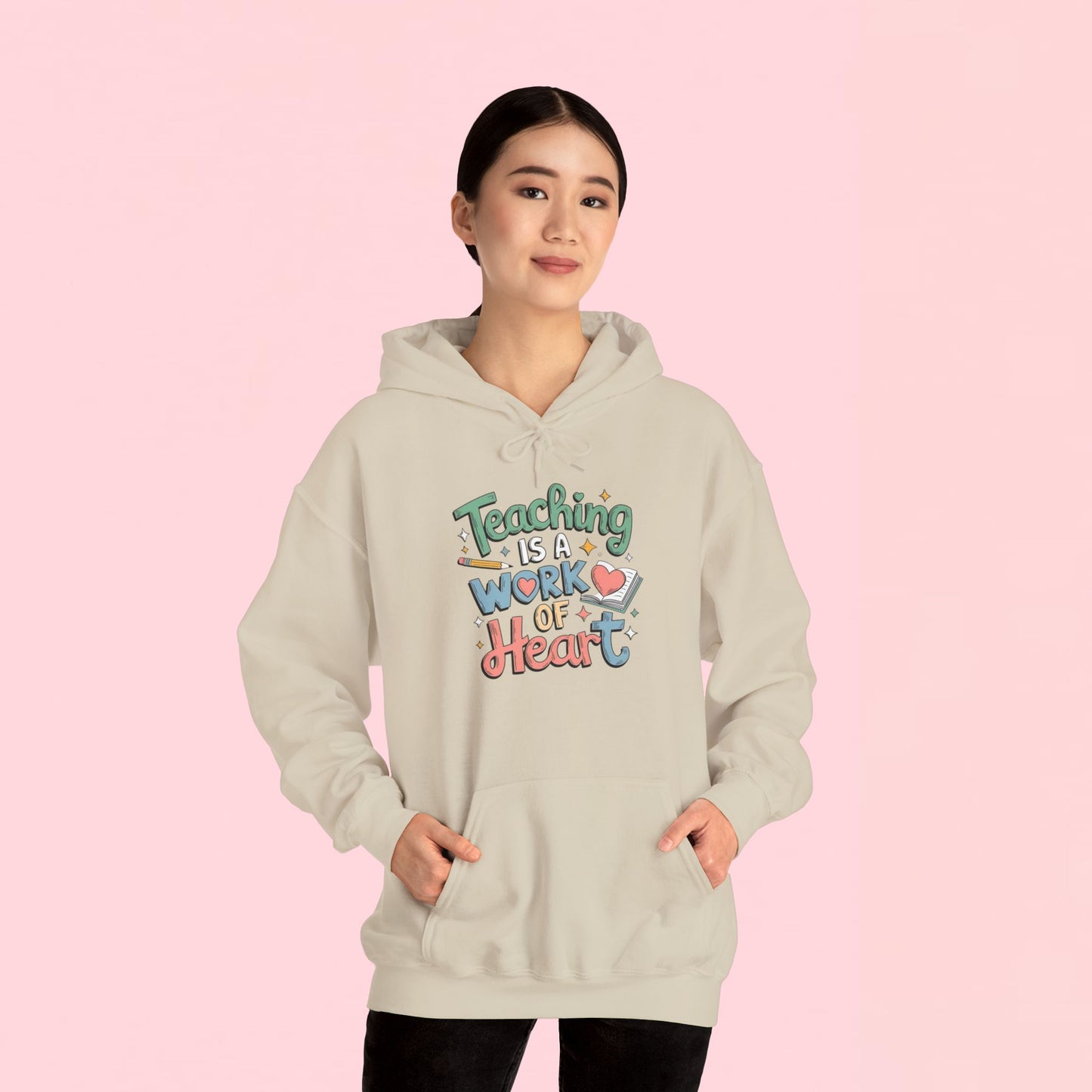 "Teaching Is A Work of Heart" — Graphic Hoodie