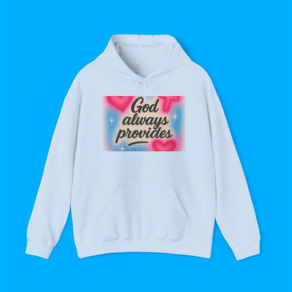 "God Always Provides" — Inspirational Graphic Hoodie