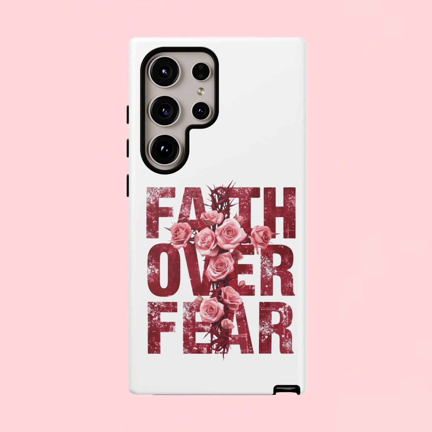 "Faith Over Fear" — Inspirational Tough Phone Case