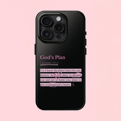 "God’s Plan Jeremiah 29:11" — Inspirational Tough Phone Case