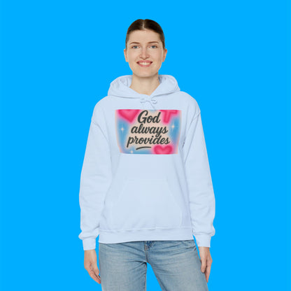 "God Always Provides" — Inspirational Graphic Hoodie