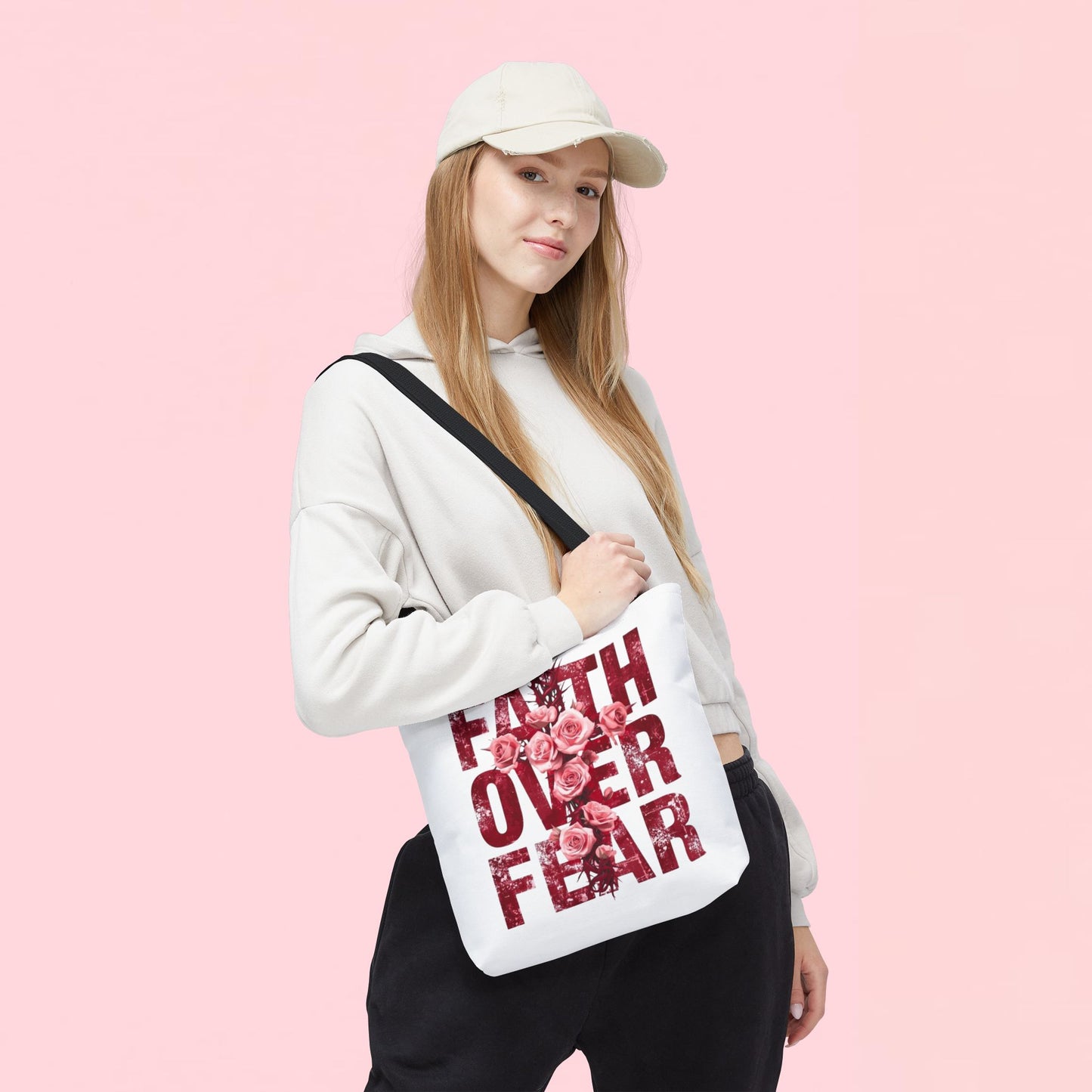 "Faith Over Fear" — Inspirational Tote Bag
