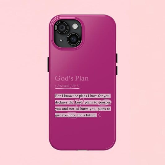 "God’s Plan Jeremiah 29:11" — Inspirational Tough Phone Case