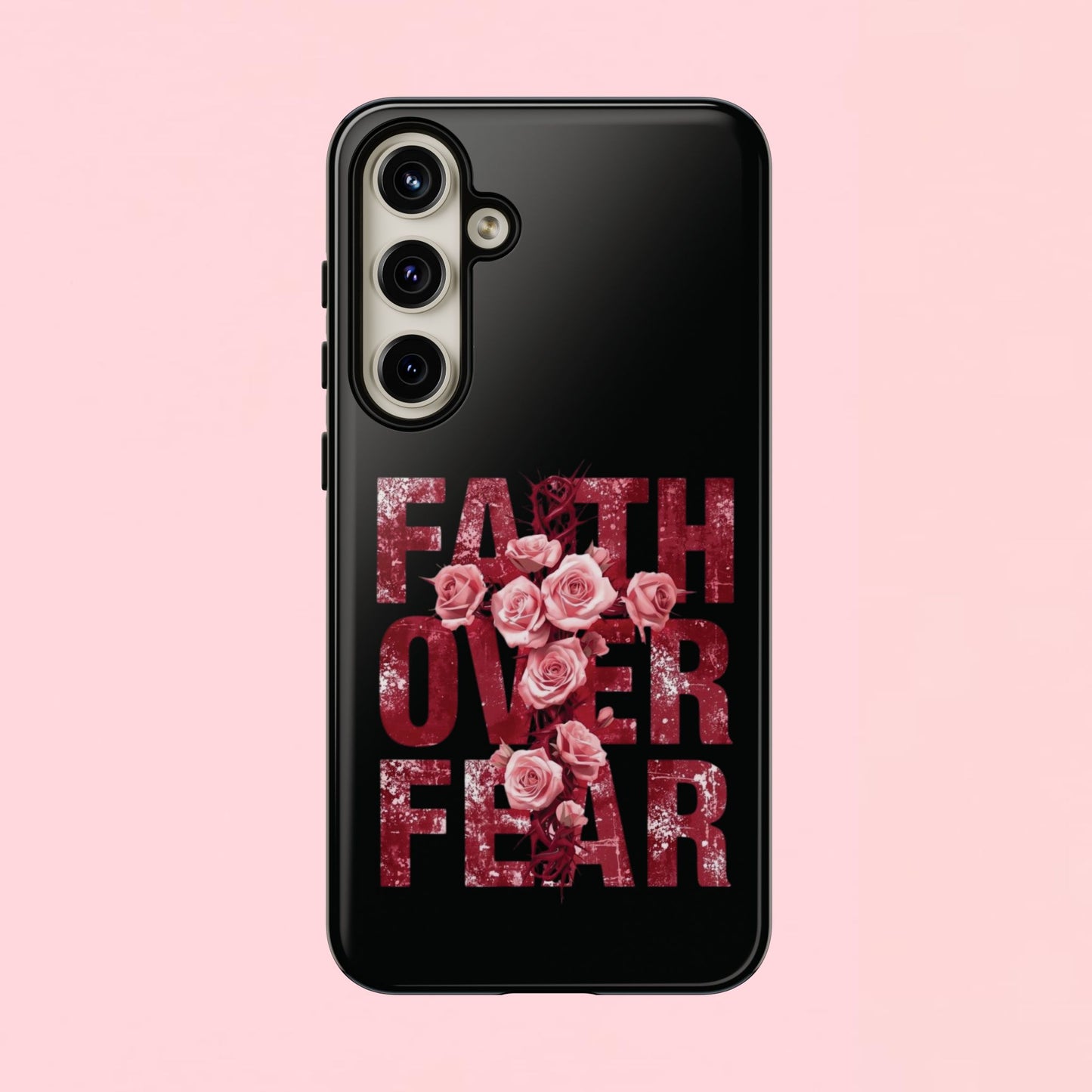 "Faith Over Fear" — Inspirational Tough Phone Case