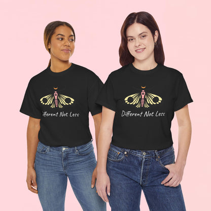 "Different Not Less" Inspirational Graphic T-Shirt