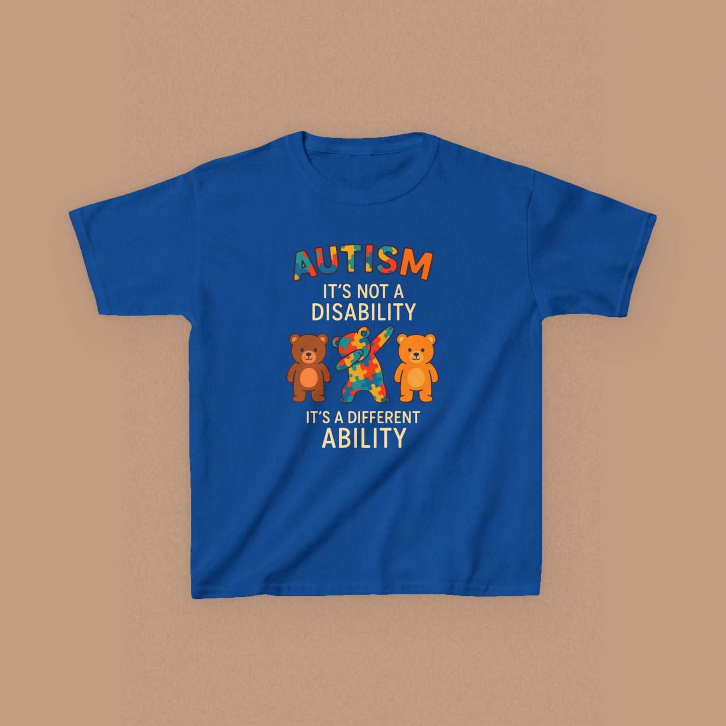 "Autism It's Not A Disability, It's A Different Ability" — Autism Awareness Kids T-Shirt
