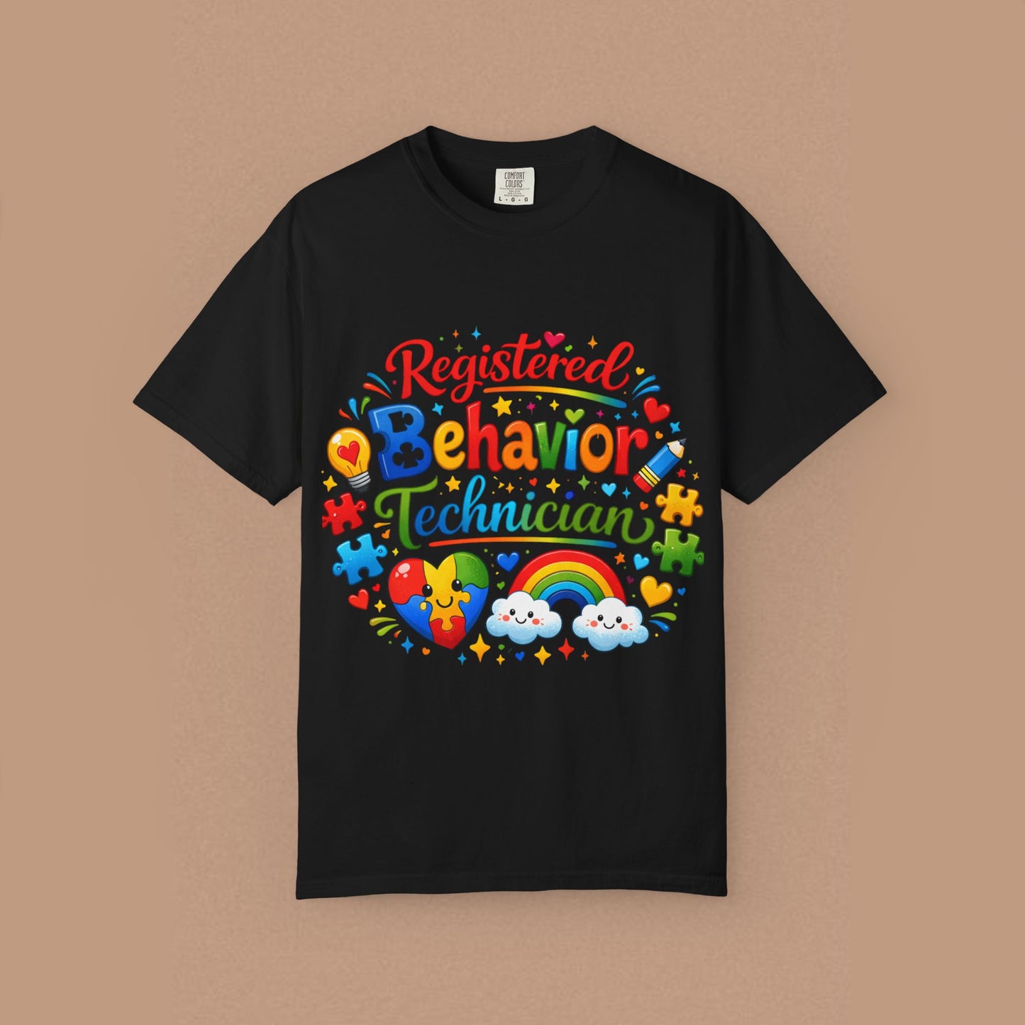 "Registered Behavior Technician" — Colorful Graphic T-Shirt
