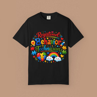 "Registered Behavior Technician" — Colorful Graphic T-Shirt