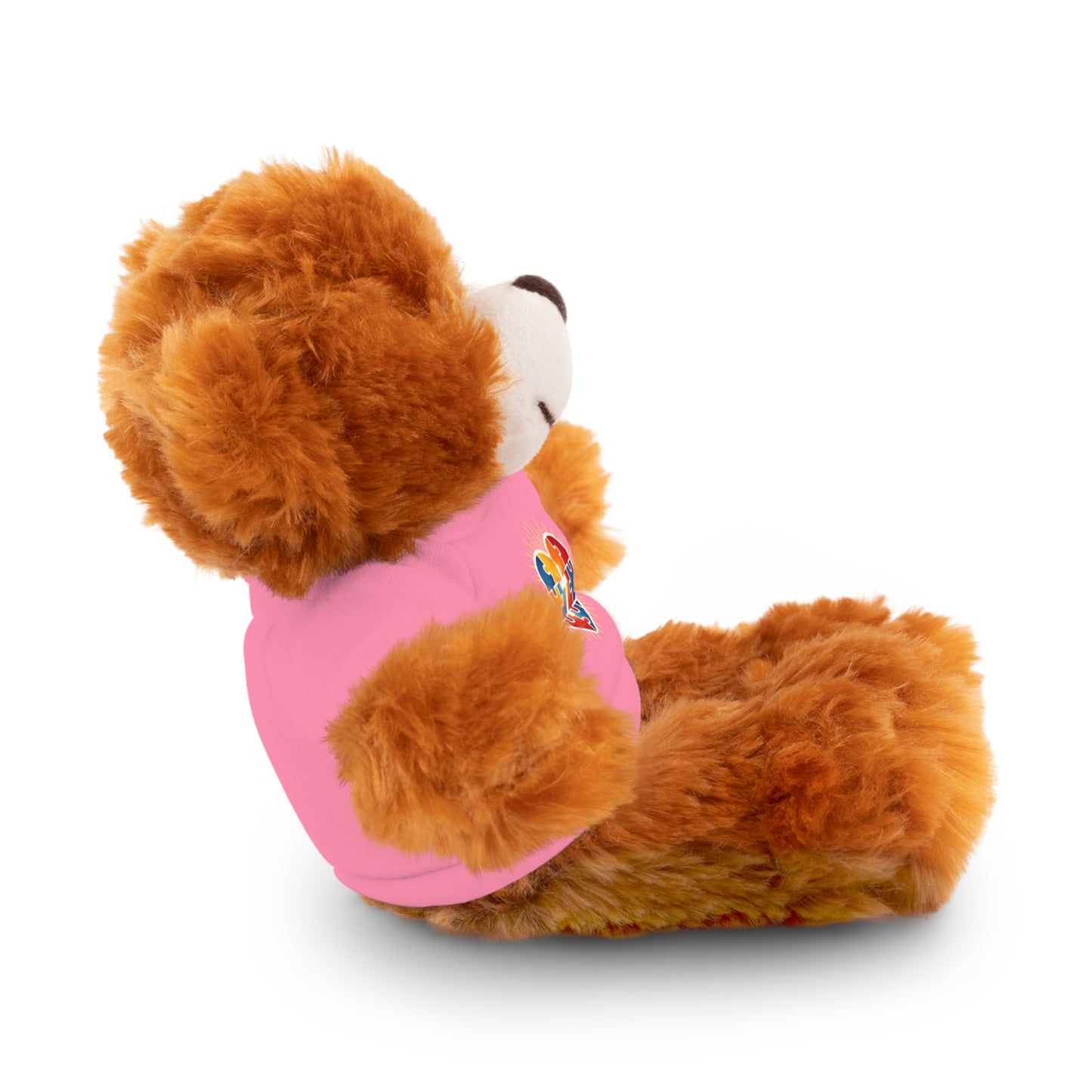 "Autism Puzzle Heart" — Teddy Plush Bear with Tee